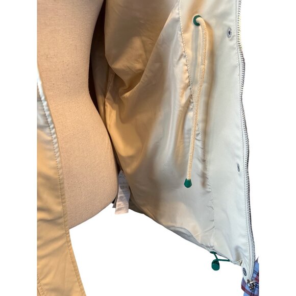 BE YOURSELF CARE BEAR CACHE Cache  Khaki Mid Length Trench Coat Hood Size Medium - Picture 9 of 14